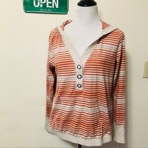 Sonoma Orange and Cream Sweatshirt Cozy and Stylish